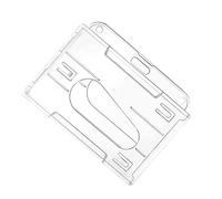 Soporte para tarjetas de identificación, soporte horizontal para tarjetas de trabajo, protección de carcasa de PC, funda dura para tarjetas de identificación con ranura para el pulgar, reuniones de