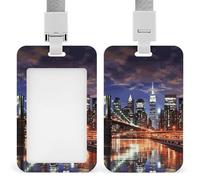 Soporte para tarjetas de identificación vertical resistente al agua con cordón separable, ventana transparente, soporte para etiquetas de nombre, regalo para enfermeras, médicos, profesores, oficina