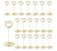 Soporte para Tarjetas de Lugar,20 pcs Soportes para Números de Mesa Sostenedor Foto Pinza Mini Portatarjetas de Lugar Metal Memo Clip Holder,para Bodas Restaurantes Cumpleaños(85 * 35mm)