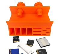 Soporte para tarjetas de memoria, caja protectora para tarjetas de memoria, 4.1 x 5.3 x 2.95 pulgadas, diseño ergonómico, fácil de usar, funda organizadora con múltiples ranuras para negocios de