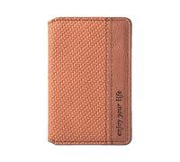 Soporte para tarjetas de teléfono genérico con soporte para tarjetas de crédito y monedero, diseño de cartera de piel sintética, marrón, Se référer au descriptif, Consulte la descripción