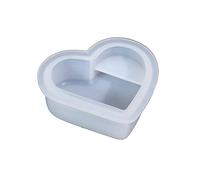 Soporte para tarjetas de visita, molde de resina, soporte de exhibición de tarjetas de identificación, adornos de escritorio de corazón de silicona para oficina, decoración del hogar, moldes para