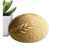 Soporte para tarjetas de visita - Soporte para pan de madre impreso en 3D | Organizador de exhibición de textura de trigo | Estante rústico para tarjetas con forma de pan para panadería, escritor