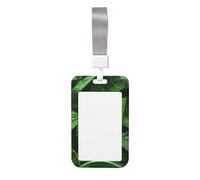 Soporte para tarjetas Green Leaf Nature. Material ABS duradero, pantalla de identificación transparente, adecuado para oficina, eventos, reuniones, fácil identificación.