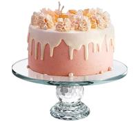 Soporte para Tartas Cristal, Uten Soporte para Tartas de Cristal K5 de 10,7 pulgadas, Expositor Tartas de Redondo Transparente, Multiusos, Adecuado para Cumpleaños Aniversario Mostrar Pasteles Postres