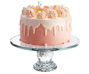 Soporte para Tartas Cristal, Uten Soporte para Tartas de Cristal K5 de 10,7 pulgadas, Expositor Tartas de Redondo Transparente, Multiusos, Adecuado para Cumpleaños Aniversario Mostrar Pasteles Postres