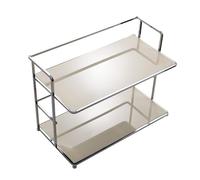 Soporte Para Tazas De Café - Rejilla De Secado De 2 Niveles 1200 G | Organizador De Tazas De Doble Capa | Estante De Escritorio Galvanizado | Soporte De Almacenamiento De Acrílico De Hierro | Taza De