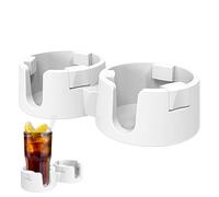 Soporte para tazas de escritorio - 23 x 11,3 x 5,4 cm, soporte antiderrames, portavasos doble estable a prueba de derrames, soportes para tazas de mesa, soporte para bebidas que no se inclina para el