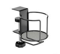 Soporte para tazas de escritorio de 2 pulgadas, soporte de botella de mesa con abrazadera para escritorios de 0.39 a 2.68 pulgadas de grosor, soporte de bebidas de acero inoxidable antiderrames para