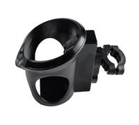 Soporte para tazas de motocicleta para barras de choque, montaje seguro para botella de agua de 3.1 a 4.6 pulgadas de diámetro, plástico negro, para todo tipo de clima, pieza de scooter (negro)