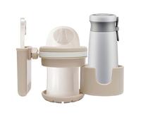 Soporte para tazas para cochecito, giratorio de 360 grados, soporte para botellas de agua con soporte para teléfono, estante multifuncional para botellas de cochecito para carritos de compras