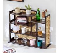 Soporte para Tazas, Soporte de bambú Multicapa para Tazas de Cocina, Estante Organizador Creativo para Tazas y Vasos (marrón, 66 cm)