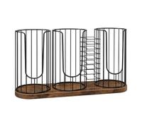 Soporte para tazas y , estantería de metal retro con 4 compartimentos