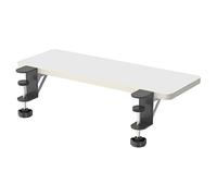 Soporte para teclado debajo del escritorio con clip, reposabrazos, sin taladrar, 25 x 9 pulgadas, color blanco, diseño ergonómico para mayor comodidad y ahorro de espacio