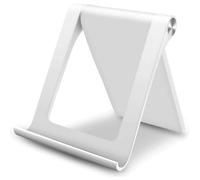 Soporte para tel?fono m?vil de escritorio, soporte para tableta, soporte para tel?fono m?vil en vivo, soporte plegable blanco para tel?fono m?vil
