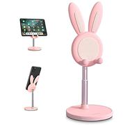 Soporte para teléfono Celular, ángulo de Altura Ajustable Nediea Soporte Escritorio, Compatible con Todos los teléfonos móviles, Tableta (4 a 10 Pulgadas) (Rosa)