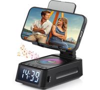 Soporte para teléfono celular con altavoz Bluetooth y reloj, soporte inalámbrico para hombres y mujeres: un regalo genial para él, ella, papá