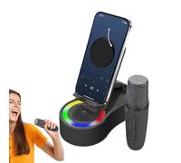 Soporte para teléfono celular con altavoz, estación de carga inalámbrica, gadgets Cool Tech con luces LED para sala de estar, camping, fiesta, coche, salpicadero, videoconferencia, dormitorio, hogar