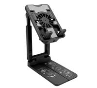 Soporte para Teléfono Celular con Refrigerador, Soporte para Selfies para Teléfono Celular Ajustable en Altura con Ventilador de Enfriamiento Rápido, Luces RGB Coloridas, Soporte