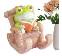 Soporte para teléfono celular de rana, mecedora, soporte de resina para tableta, bonito soporte para teléfono celular, adorno de mesa de rana para el hogar