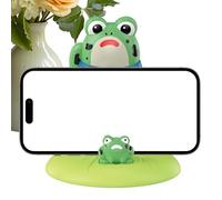 Soporte para teléfono celular para escritorio, bonito soporte para teléfono con diseño de rana, soporte para tablet y smartphone, divertido accesorio de escritorio para amigos y todas las ocasiones