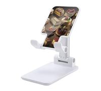 Soporte para teléfono celular para escritorio, oficina, plegable, soporte ajustable para teléfono celular, deliciosas golosinas para pasteles, soporte portátil antideslizante para teléfono inteligente