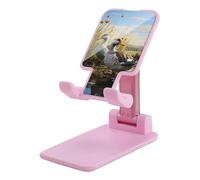 Soporte para teléfono celular para escritorio, oficina, plegable, soporte ajustable para teléfono celular, soporte para teléfono celular, aves acuáticas y hierba, soporte para teléfono portátil