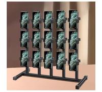 Soporte para teléfono celular, soporte de control de grupo para teléfono celular, estante de exhibición para transmisión en vivo, venta al por menor, juegos, estudio (negro-15)