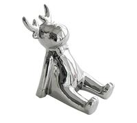 Soporte para teléfono celular, soporte para teléfono con forma de ciervo, figura de animal de cerámica, cuna electrónica de mesa para trabajadores, estudiantes, hombres y mujeres