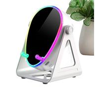 Soporte para teléfono con altavoz, 2000 mAh con sonido claro y luz colorida, soporte para altavoz para teléfono móvil, altavoces inalámbricos Bluetoth 5 en 1 con batería recargable, amplificador