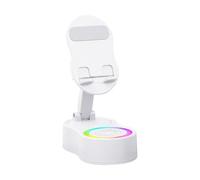 Soporte para Teléfono con Altavoz Inductivo - Base Inductiva De Audio para Teléfono con Luz - Base De Sonido para Tablets para Escuchar Música Ver Videos Transmisiones En Directo