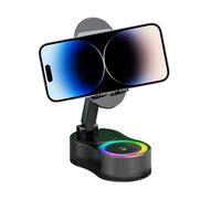 Soporte para Teléfono con Altavoz por Inducción,Base Inductiva De Audio para Teléfono con Luz | Soporte para Tableta Que Reproduce Sonido para Ver Videos Grabar Ver Películas Escuchar Música