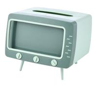 Soporte para teléfono con caja de pañuelos retro para TV, soporte para teléfono móvil con porta pañuelos retro, soporte para smartphone con f