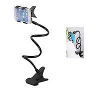 Soporte para teléfono con Cuello de Cisne, Universal de Clip Sostenedor para Télefono Móvil, Soporte Rotación de 360 Flexible, Ajustable, Plegable para Mesa Aguantar Movil Cuello de Cisne (Negro)