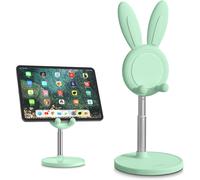 Soporte para teléfono con diseño de conejito encantador, base antideslizante, diseño ergonómico con peso para escritorio, lindo regalo de