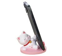 Soporte para teléfono con diseño de gato de dibujos animados para escritorio - Bonito soporte para teléfono móvil | Soporte de escritorio antideslizante para ver videos y videollamadas, soporte