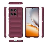 Soporte para teléfono con funda plegable For Motorola Edge 60 Fusion 5G Phone Case Silicone Slim Cover Full Body Protection Shock Resistant Scratch Resistant Soft Inner Fiber Flocking Cases(Purple)