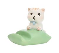 Soporte Para Teléfono De Animal - Soporte Para Teléfono Con Figura De Gato - Base De Resina Para Manos Libres En Escritorio Con Base Antideslizante Para Grabación En Lugar De Trabajo Y Mesilla De Noch
