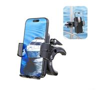 Soporte para teléfono de barco, ajustable de 4.7 a 7.2 pulgadas, soporte para teléfono marino, rotación de 360 grados, agarre antideslizante, para kayak, velero, yate, pesca