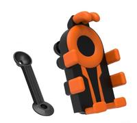 Soporte para teléfono de bicicleta a prueba de golpes con agarre de silicona estilo pulpo y sistema de resorte de doble cojín de aire para teléfonos móviles de 4 a 7 pulgadas (mango de soporte en D)