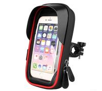 Soporte para teléfono de bicicleta Bolsa de manillar con rotación de 360 grados, impermeable para TPU Ciclismo Caso para Smartphone, sensible al tacto, bolsa de montaje frontal, rojo (rojo)