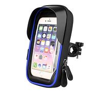 Soporte para teléfono de bicicleta - Bolsa de teléfono con pantalla táctil, bolsa de marco para teléfono inteligente | Soporte giratorio de teléfono de bicicleta de 360°, pinza de manillar de