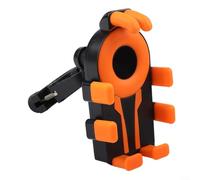 Soporte para teléfono de bicicleta con agarre de silicona a prueba de golpes, doble cojín de aire y sistema de resorte, rotación de 360 grados, diseñado para teléfonos de 4 7 pulgadas (manillar D)