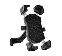 Soporte para teléfono de bicicleta con mecanismo antivibración de cuatro garras, soporte de navegación robusto para aventuras seguras en bicicleta (H)