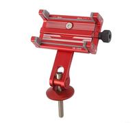 Soporte para teléfono de bicicleta con sistema de bloqueo mecánico de cuatro garras diseñado para estabilidad en carreteras con baches y todas las condiciones de conducción (modelo de manillar rojo)