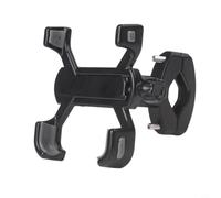 Soporte para teléfono de bicicleta de aleación de aluminio con 4 garras antivibración, bloqueo seguro, rotación de 360 grados, abrazadera para manillar de carretera MTB de 1,8 a 3,2 cm (modelo de