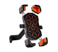 Soporte para teléfono de bicicleta de cuatro garras, soporte de navegación estable antivibración, accesorio de bicicleta de fácil instalación para un montaje seguro de smartphone (E)