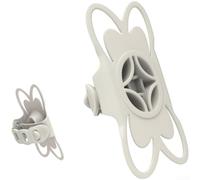 Soporte para teléfono de bicicleta de silicona que absorbe los golpes con características antideslizantes que ofrecen un ajuste seguro del teléfono durante paseos por carretera y senderos (beige)