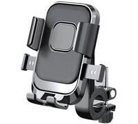Soporte para teléfono de bicicleta, mecanismo de bloqueo de un solo segundo, soporte de seis garras que absorbe los golpes, construcción de aleación superior para todos los teléfonos que tienen fundas