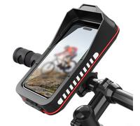 Soporte para teléfono de bicicleta para ciclismo, a prueba de golpes y resistente al agua, con visibilidad mejorada, fácil instalación para navegación en carretera, color negro